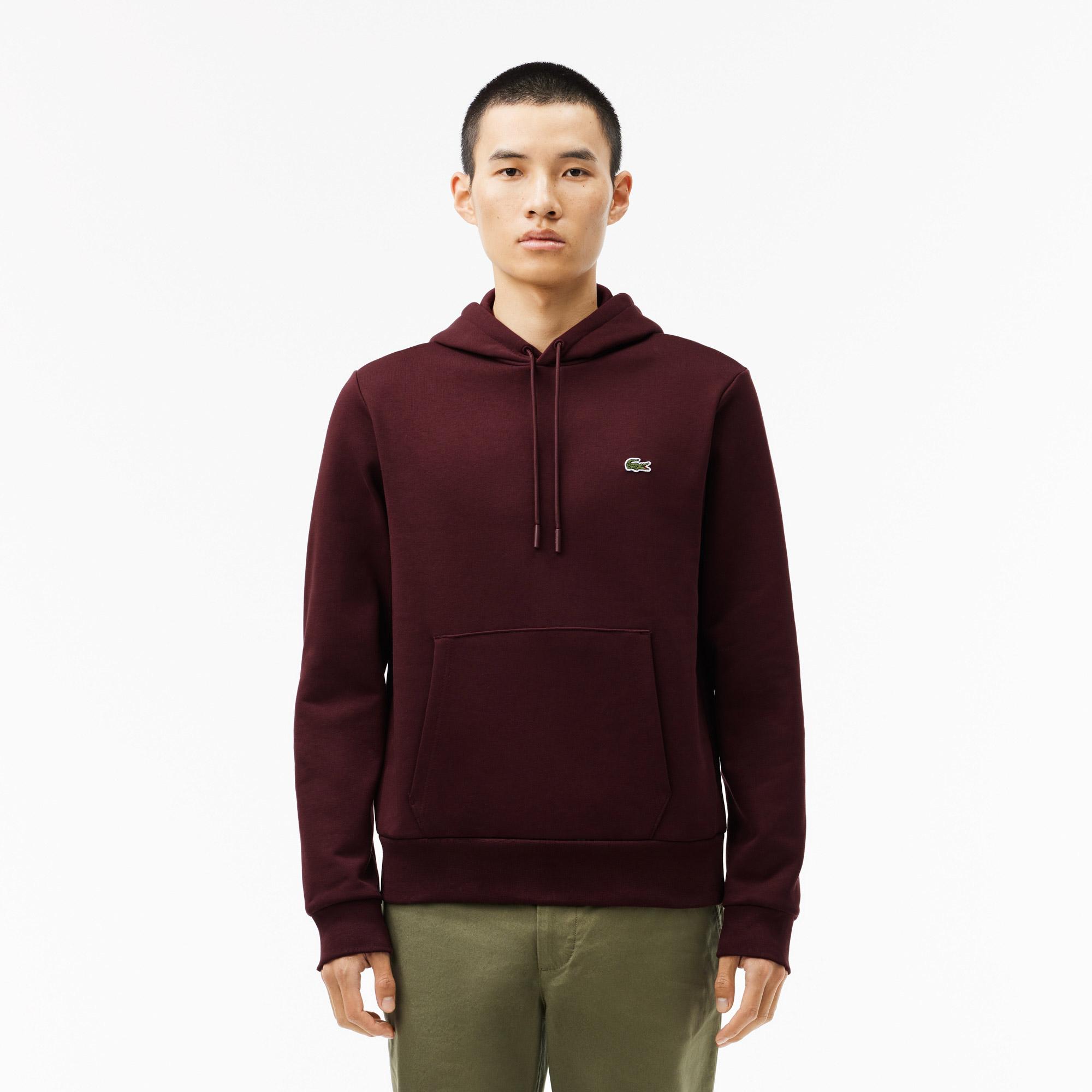 Lacoste Classic Erkek Classic Fit Bordo Hoodie