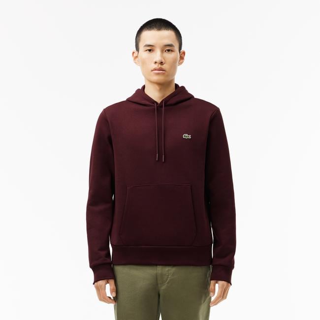  Erkek Classic Fit Kapüşonlu Bordo Sweatshirt