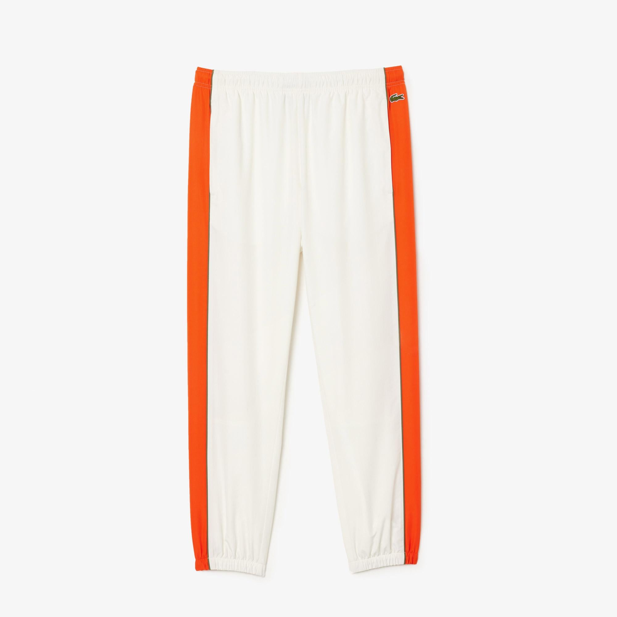 Erkek Regular Fit Renk Bloklu Beyaz Eşofman Altı