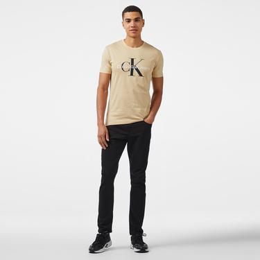  Calvin Klein Jeans Seasonal Monologo Erkek Haki T-Shirt