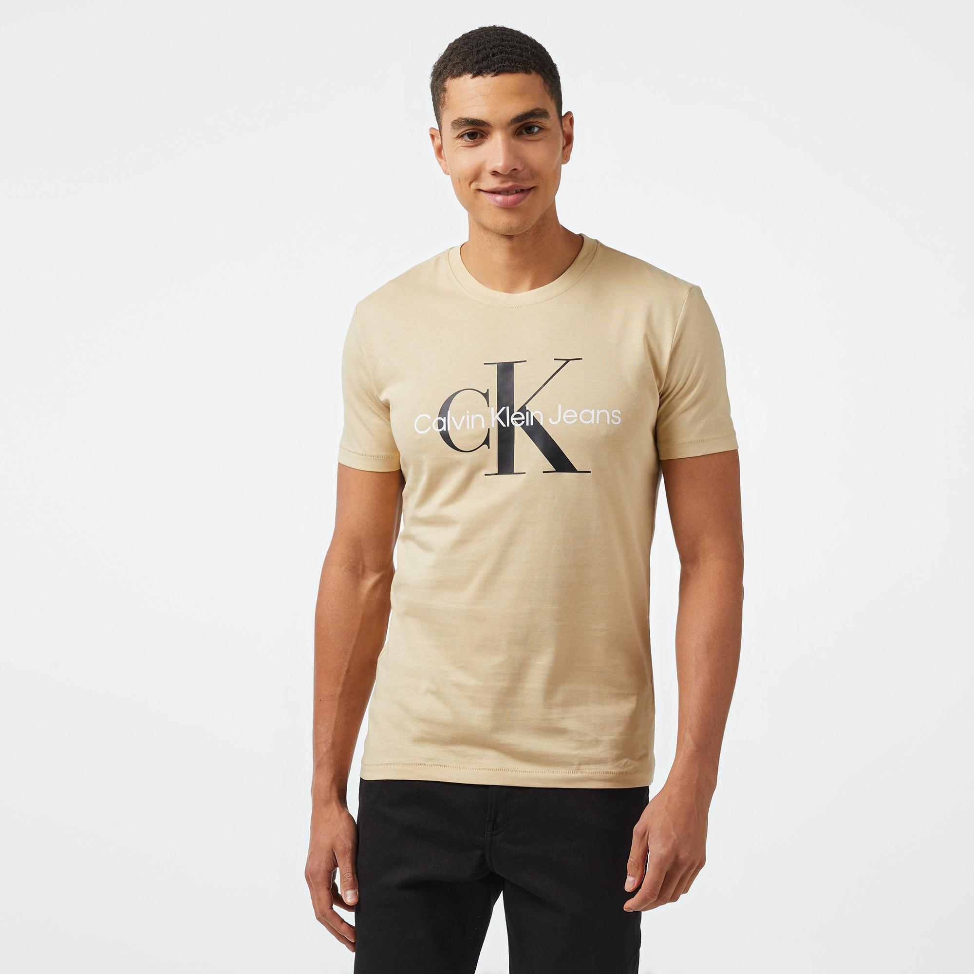 Calvin Klein Jeans Seasonal Monologo Erkek Haki T-Shirt