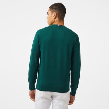  Tommy Hilfiger 1985 Crew Neck Erkek Yeşil Kazak