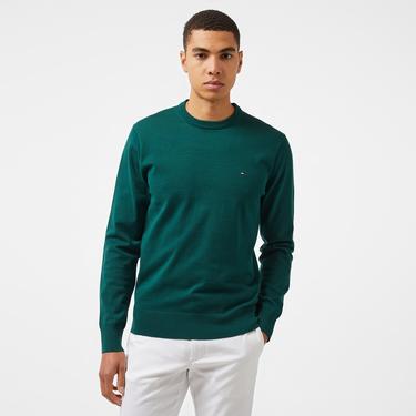  Tommy Hilfiger 1985 Crew Neck Erkek Yeşil Kazak
