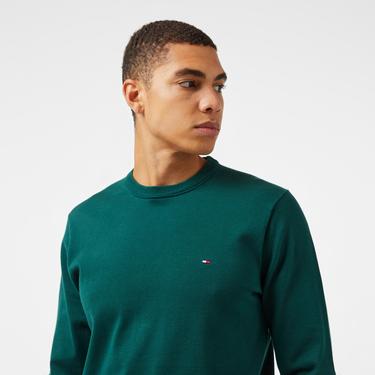  Tommy Hilfiger 1985 Crew Neck Erkek Yeşil Kazak