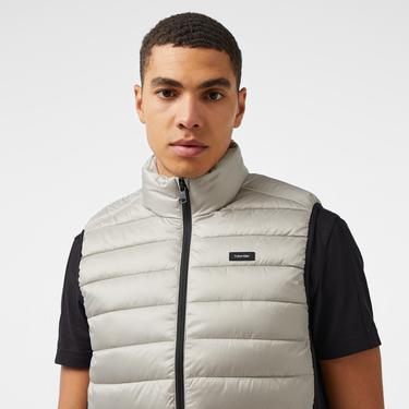  Calvin Klein Recycled Sıde Logo Erkek Gri Yelek