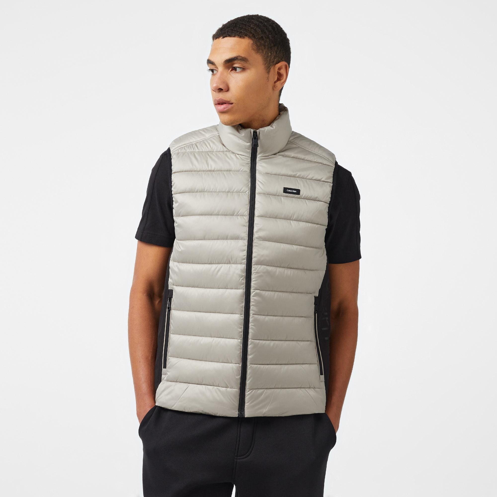 Calvin Klein Recycled Sıde Logo Erkek Gri Yelek