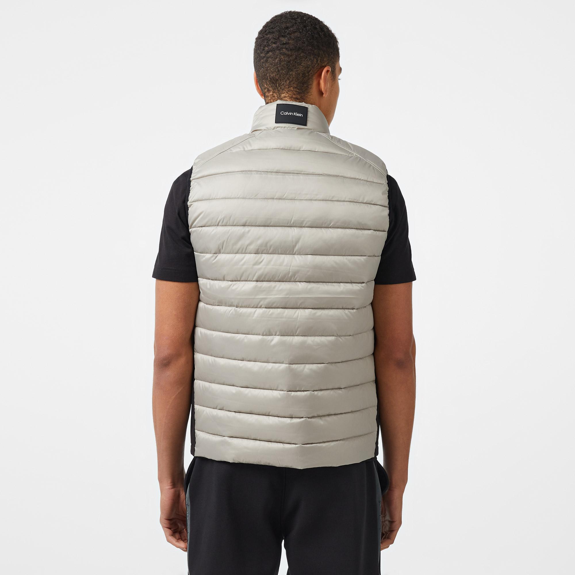 Calvin Klein Recycled Sıde Logo Erkek Gri Yelek