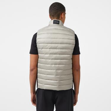  Calvin Klein Recycled Sıde Logo Erkek Gri Yelek