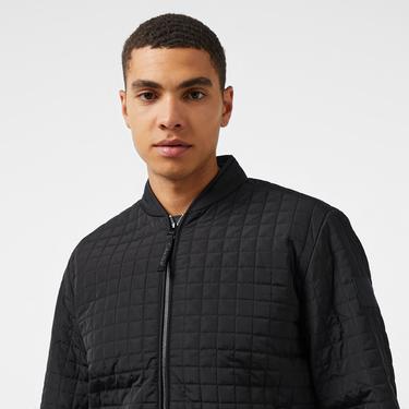  Calvin Klein Grıd Quilt Biker Slw Erkek Siyah Biker Ceket