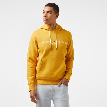  Tommy Hilfiger Tommy Logo Hoody Erkek Sarı Hoodie