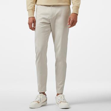  Calvin Klein Tech Cotton Stretch Tapered Erkek Bej Jogger Pantolon