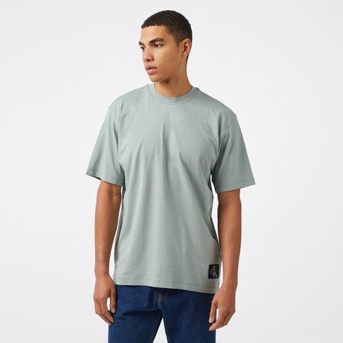  Calvin Klein Jeans Badge Relaxed Erkek Gri T-Shirt