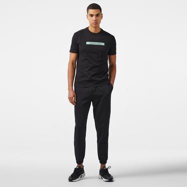  Calvin Klein Cut Out Shadow Logo Erkek Siyah T-Shirt
