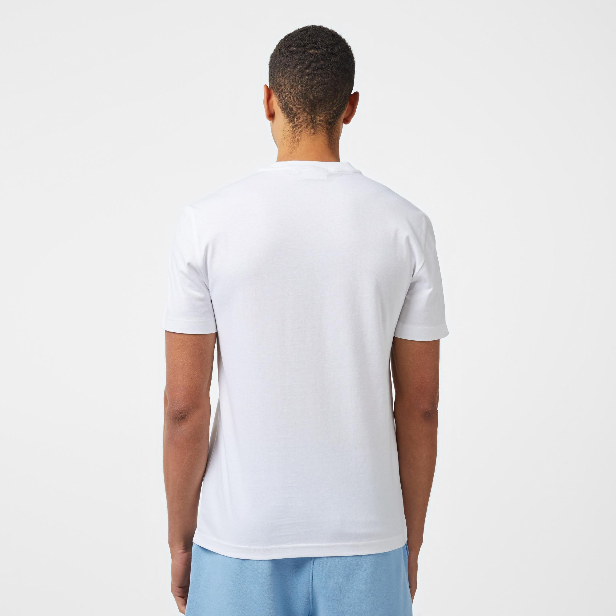 Calvin Klein Cut Out Shadow Logo Erkek Beyaz T-Shirt