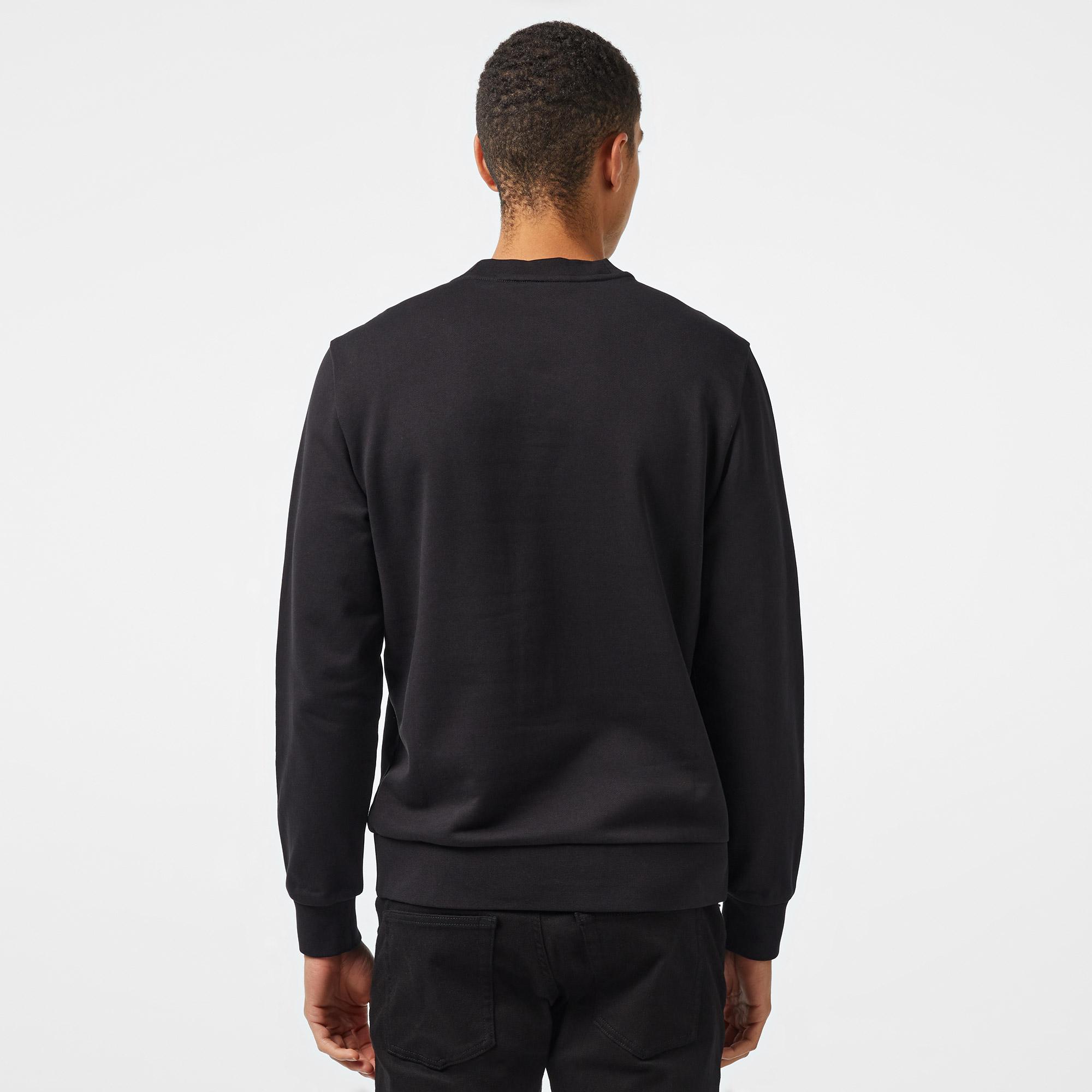 Calvin Klein Cut Out Shadow Logo Erkek Siyah Sweatshirt