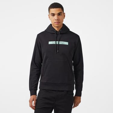  Calvin Klein Cut Out Shadow Logo Erkek Siyah Hoodie