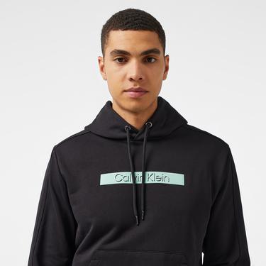  Calvin Klein Cut Out Shadow Logo Erkek Siyah Hoodie