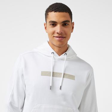  Calvin Klein Cut Out Shadow Logo Erkek Beyaz Hoodie