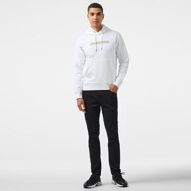  Calvin Klein Cut Out Shadow Logo Erkek Beyaz Hoodie