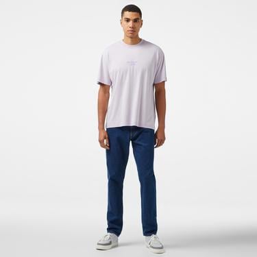 Calvin Klein Jeans Washed Monologo Erkek Mor T-Shirt