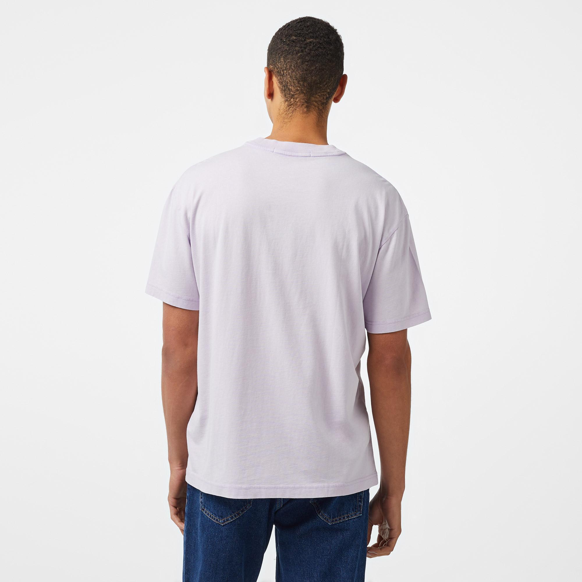 Calvin Klein Jeans Washed Monologo Erkek Mor T-Shirt