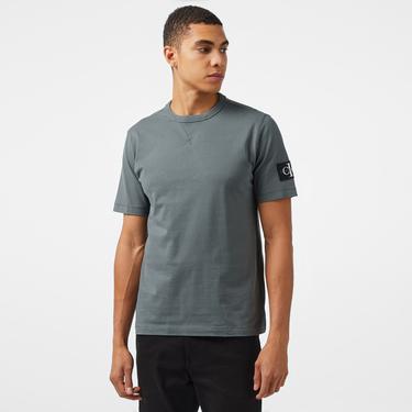 Calvin Klein Jeans Badge Regular Erkek Gri T-Shirt