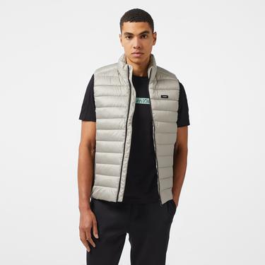  Calvin Klein Recycled Sıde Logo Erkek Gri Yelek