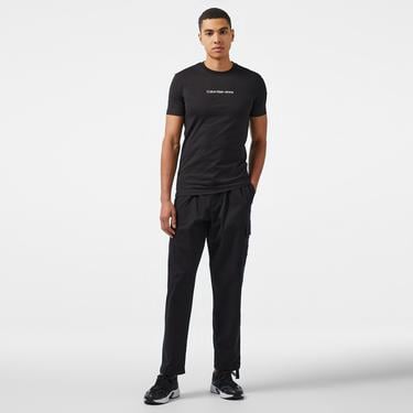  Calvin Klein Jeans Mixed institutional Logo Erkek Siyah T-Shirt