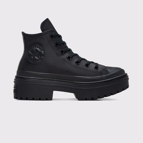  Converse Chuck Taylor All Star Lugged Heel Kadın Siyah Deri Platform Sneaker