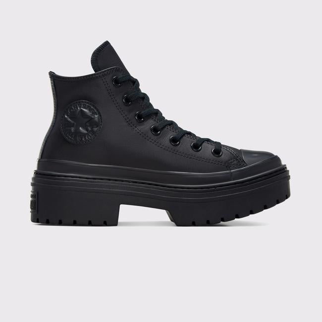 Converse Chuck Taylor All Star Lugged Heel Kadın Siyah Deri Platform Sneaker