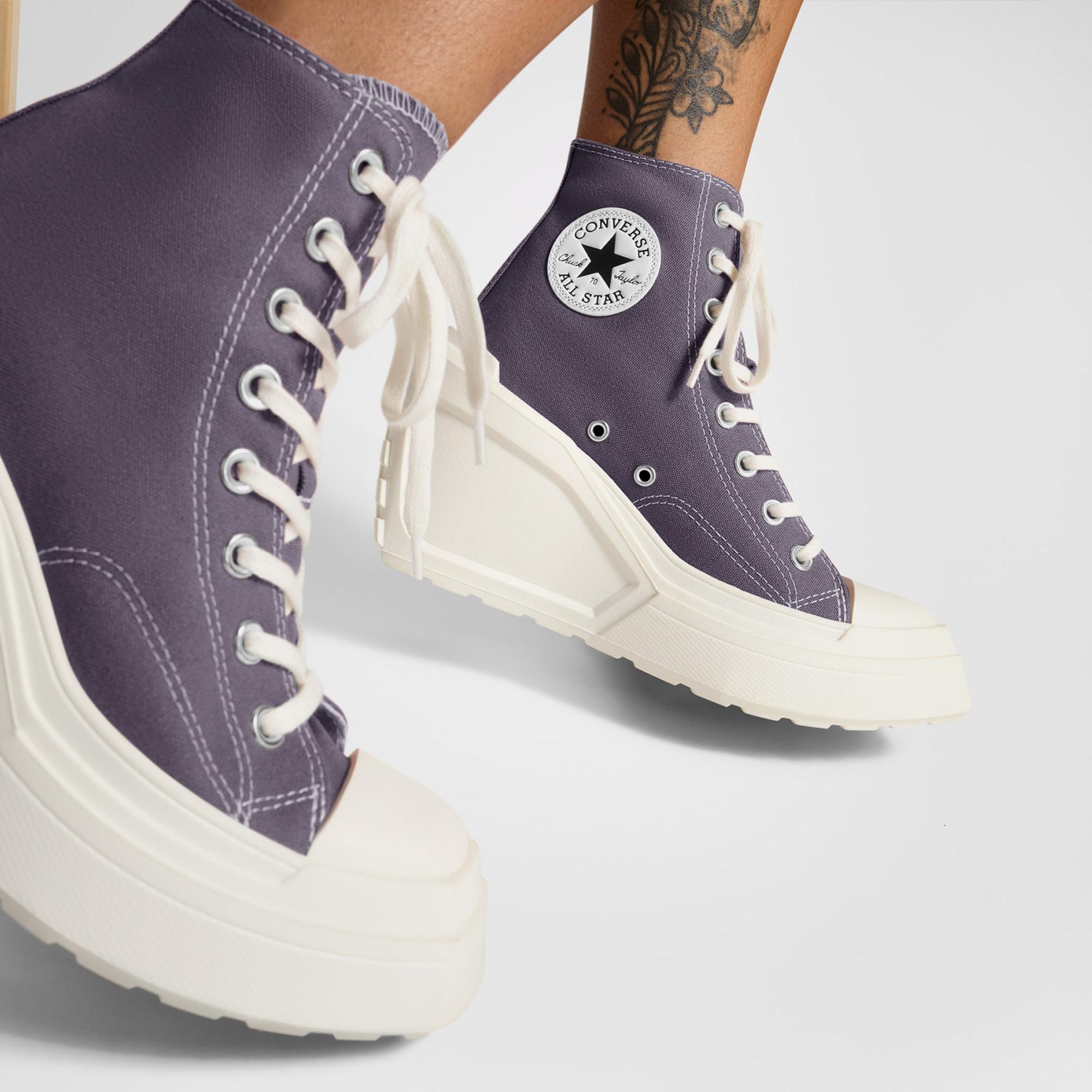 Converse Chuck 70 De Luxe Wedge Unisex Mor Platform Sneaker