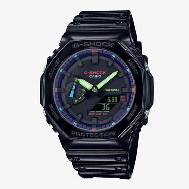  Casio G-Shock GA-2100RGB-1ADR Erkek Siyah Kol Saati