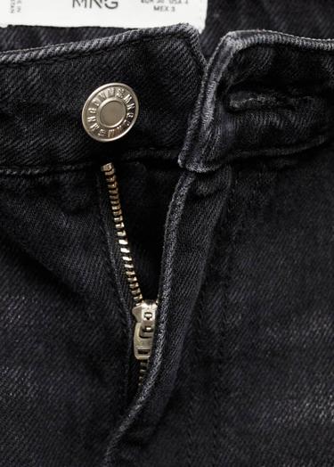  Mango Kadın Danila Wideleg Yüksek Belli Jean Pantolon Siyah Denim