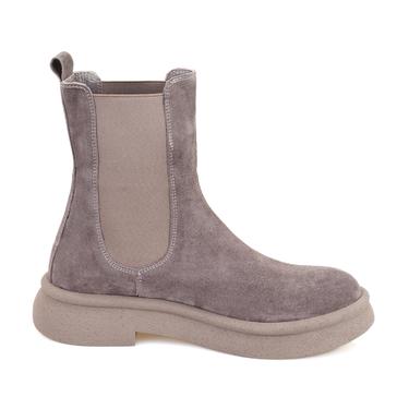  Kadın Vizon Lastikli Nubuk Deri Chelsea Bot