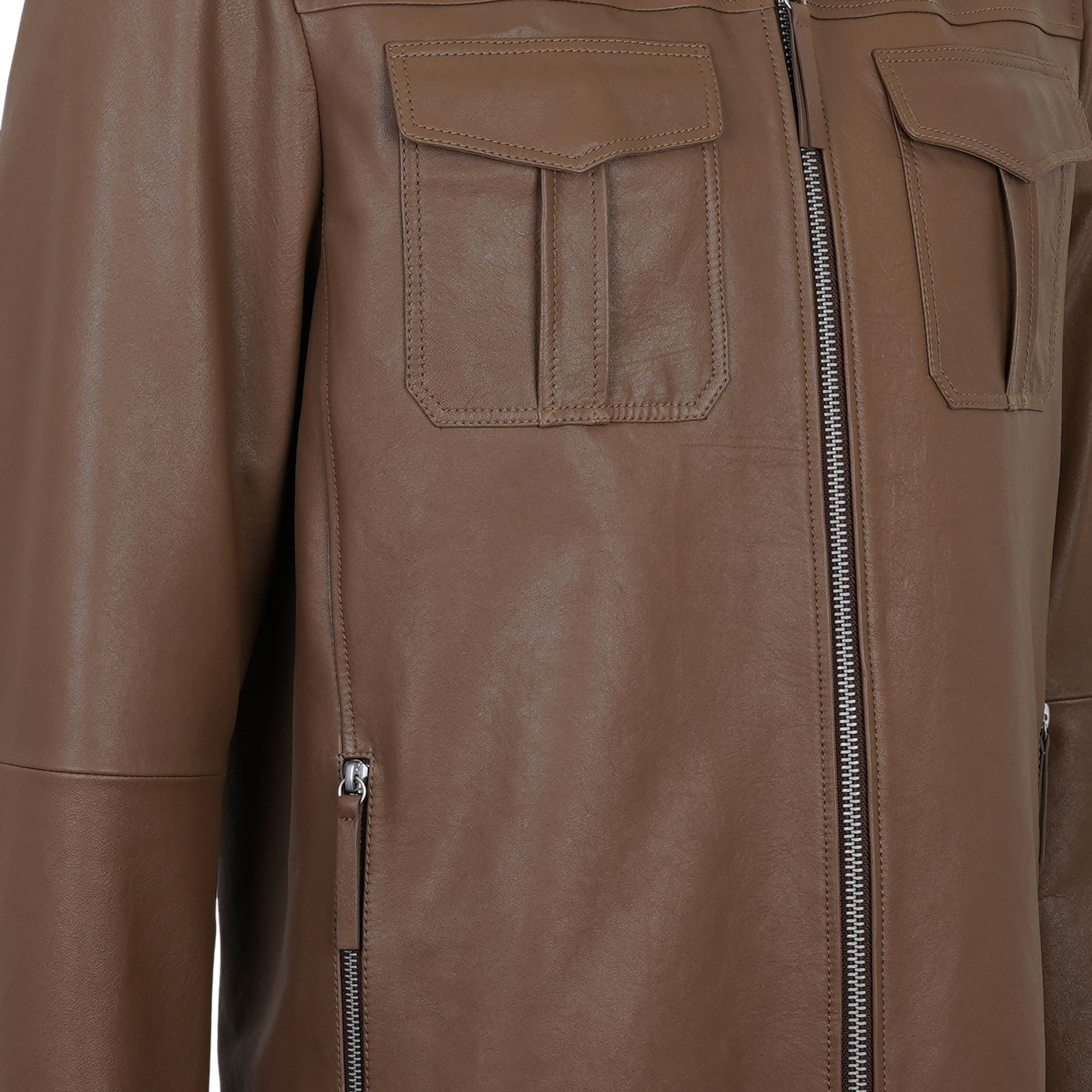 Carlino Kahve Erkek Deri Mont