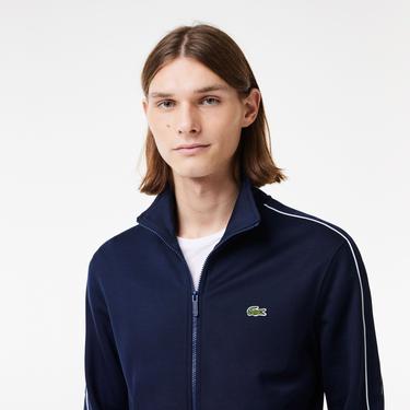  Lacoste Erkek Regular Fit Fermuarlı Lacivert Sweatshirt