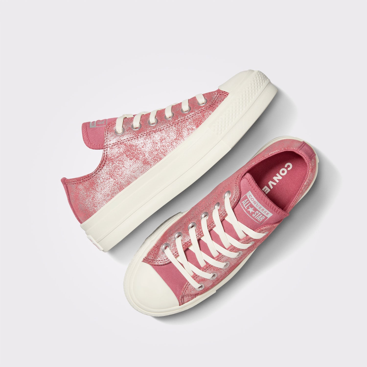 Converse Chuck Taylor All Star Lift Kadın Pembe Süet Platform Sneaker - Görsel 6