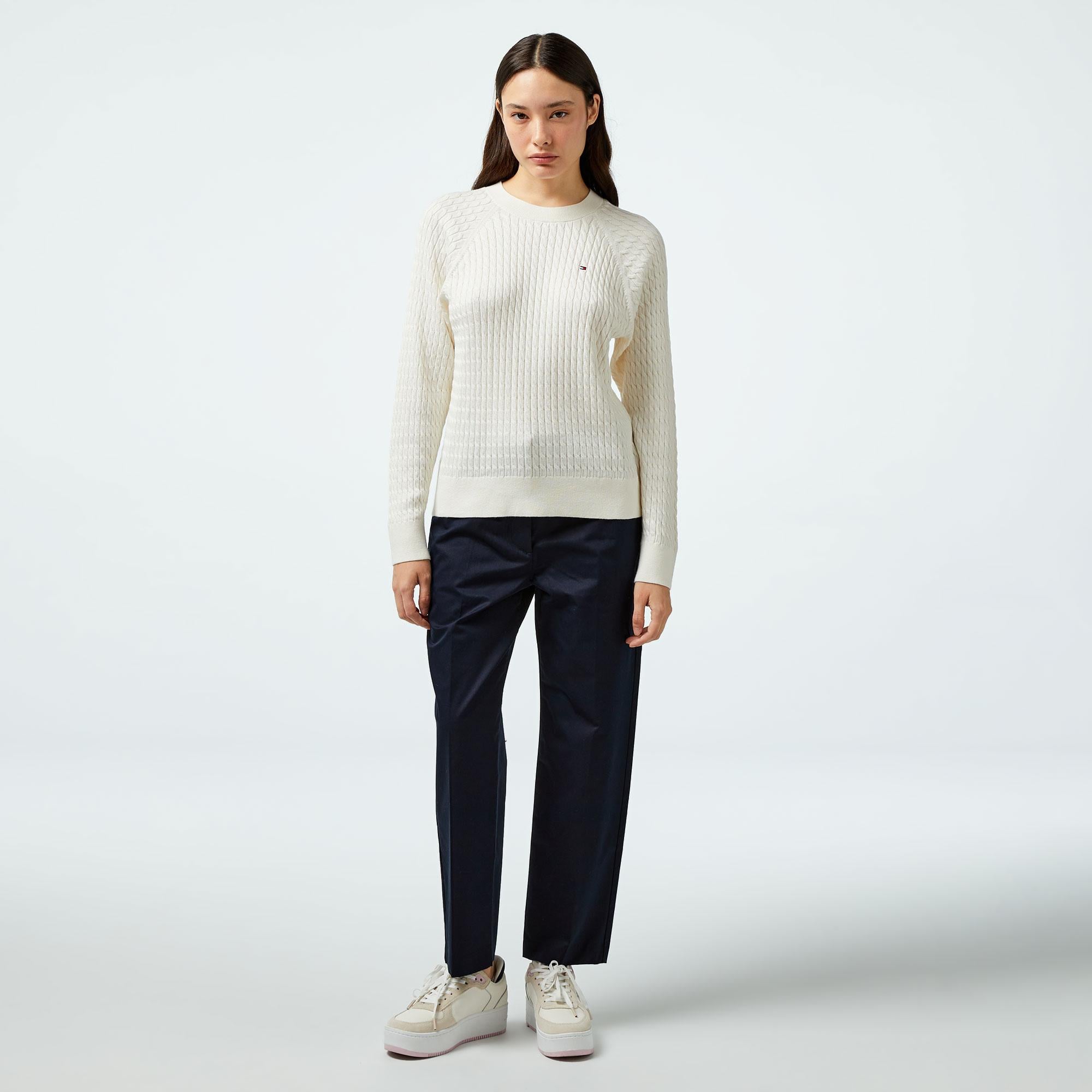 Tommy Hilfiger Kadın Sarı Kazak