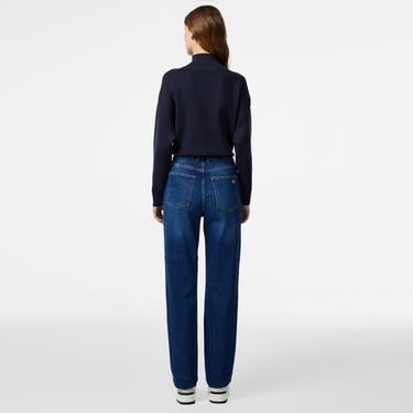  Kadın Regular Fit Mavi Jean Pantolon