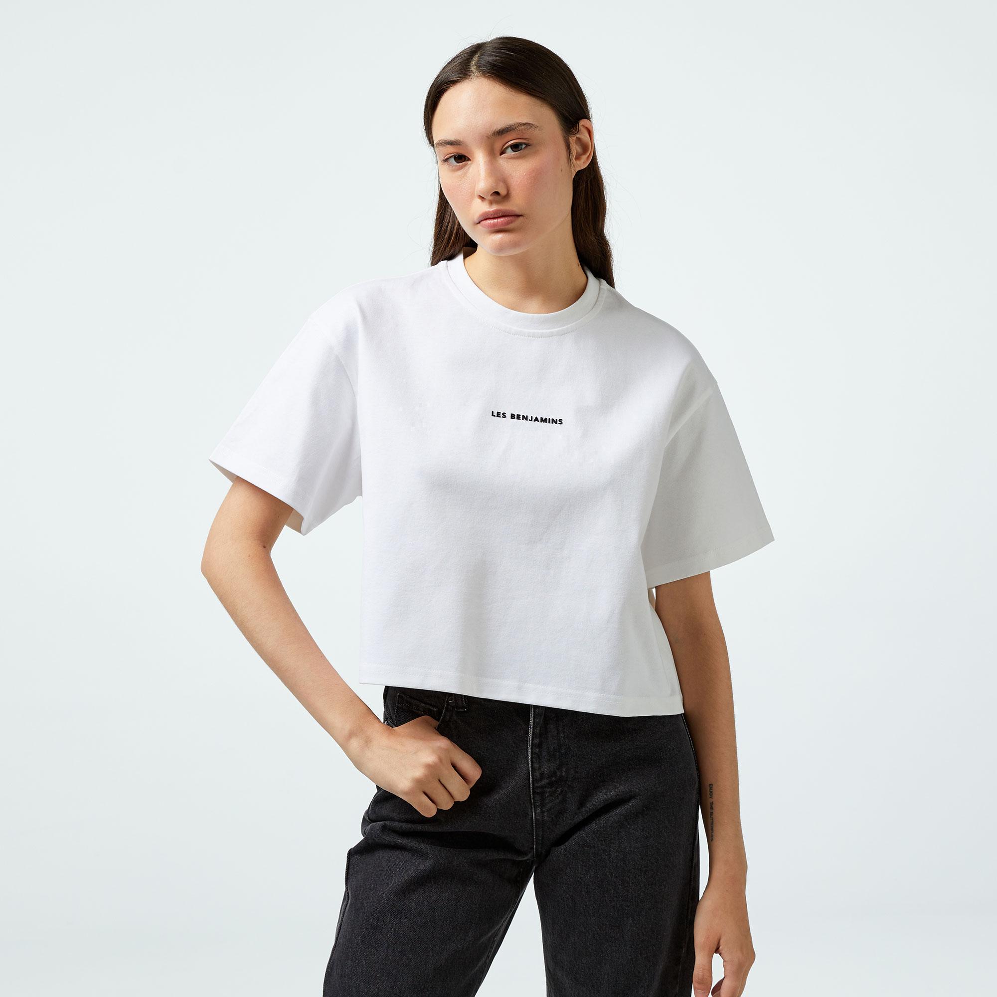 Les Benjamins 409 Kadın Beyaz T-Shirt