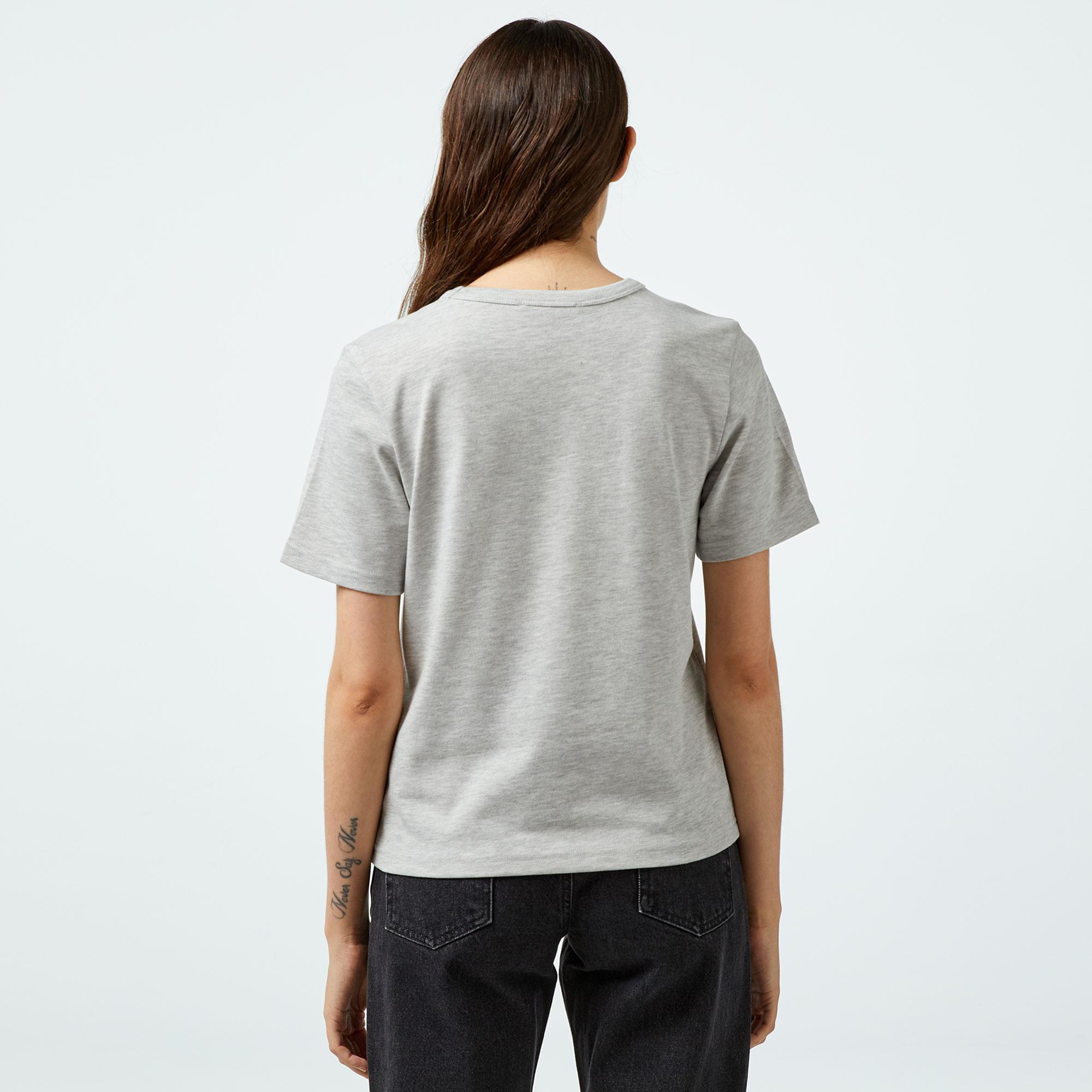 Les Benjamins 403 Kadın Gri T-Shirt