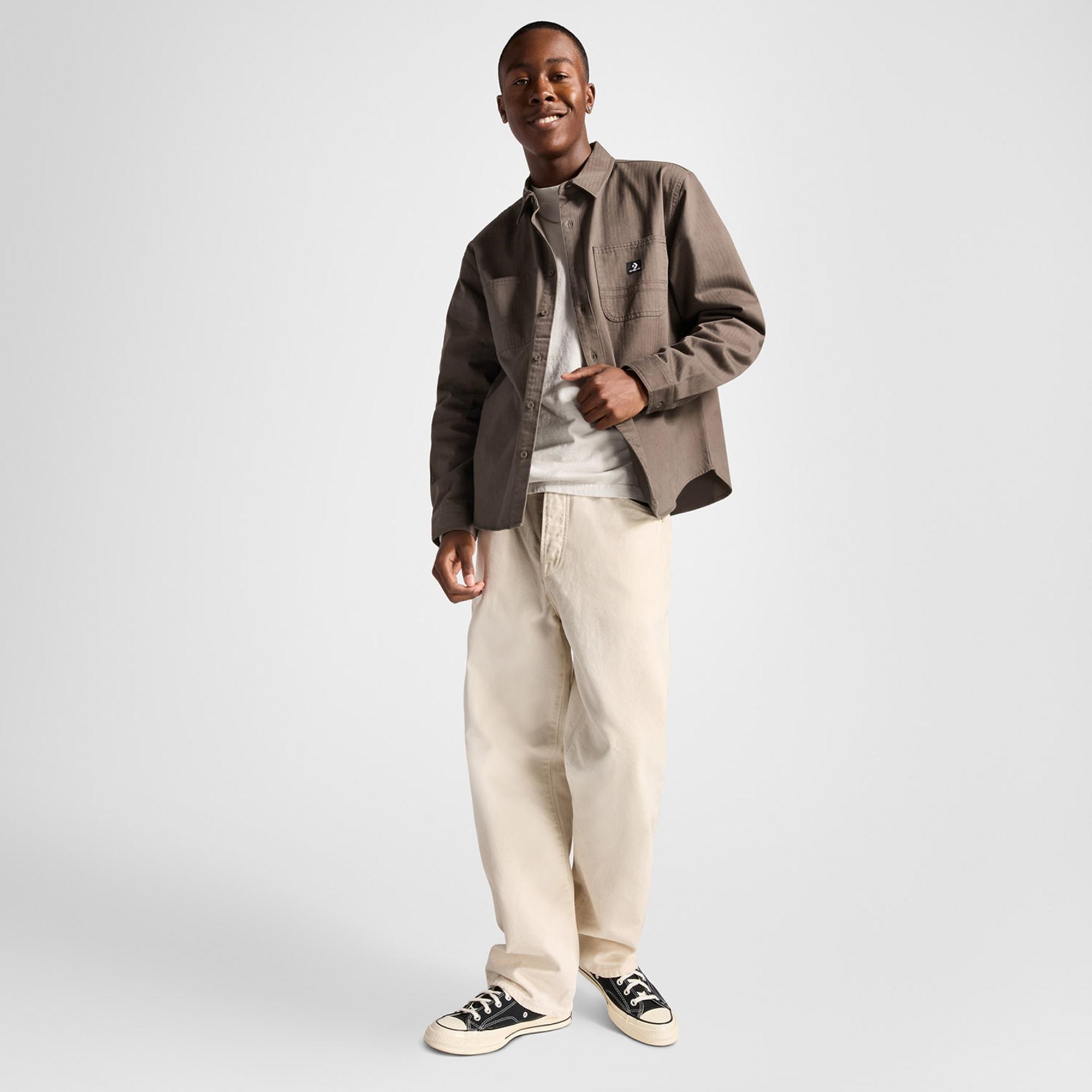 Converse Erkek Cepli Kahverengi Gömlek