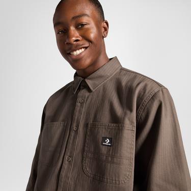  Converse Erkek Cepli Kahverengi Gömlek