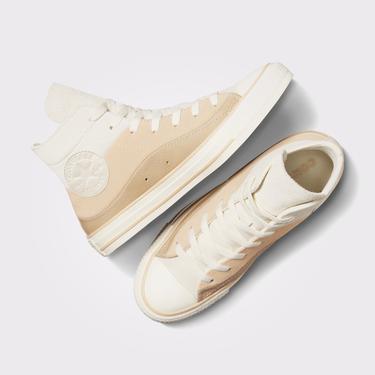  Converse Chuck Taylor All Star Unisex Krem Deri Sneaker