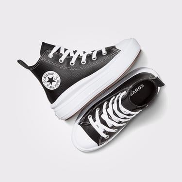  Converse Chuck Taylor All Star Move Platform Çocuk Siyah Deri Sneaker