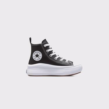  Converse Chuck Taylor All Star Move Platform Çocuk Siyah Deri Sneaker