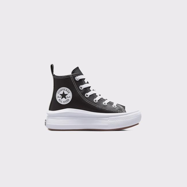  Converse Chuck Taylor All Star Move Platform Çocuk Siyah Deri Sneaker