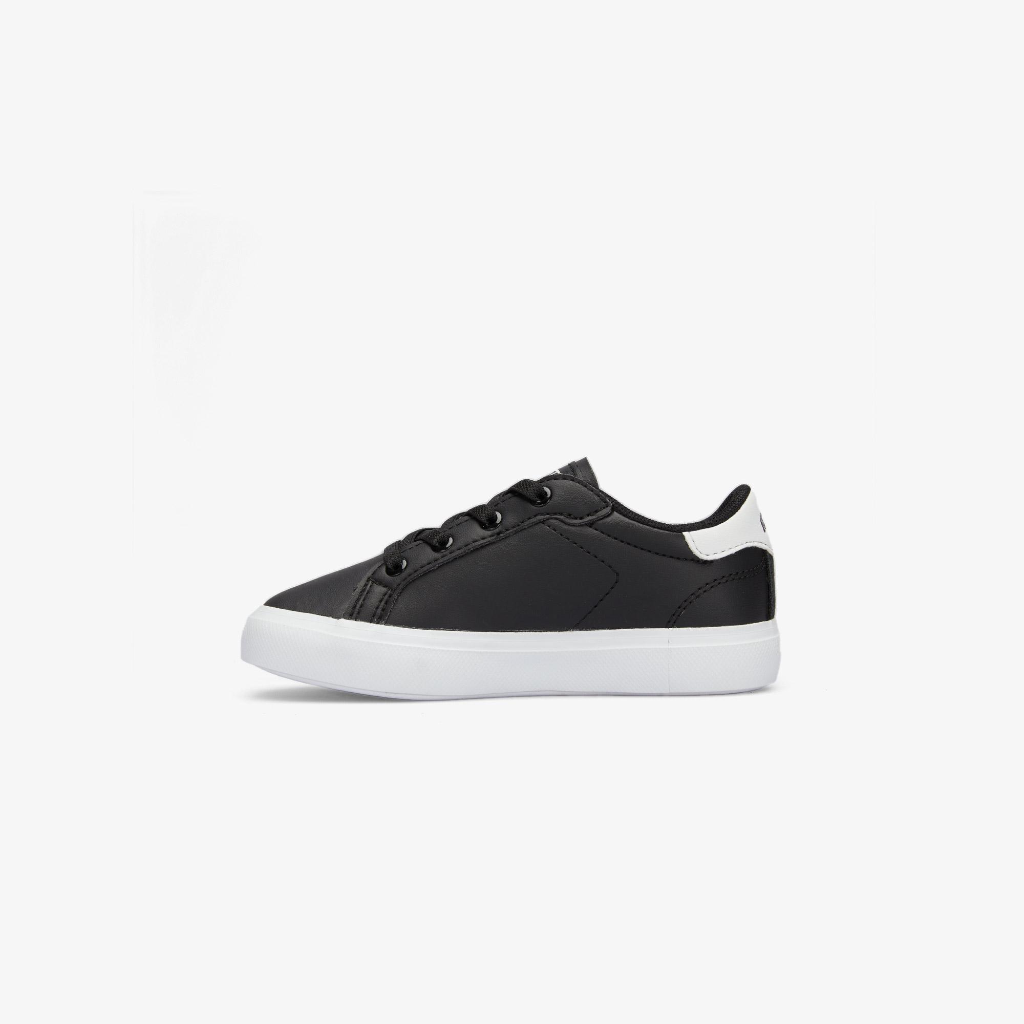 Lacoste POWERCOURT Bebek Siyah/Beyaz Sneaker