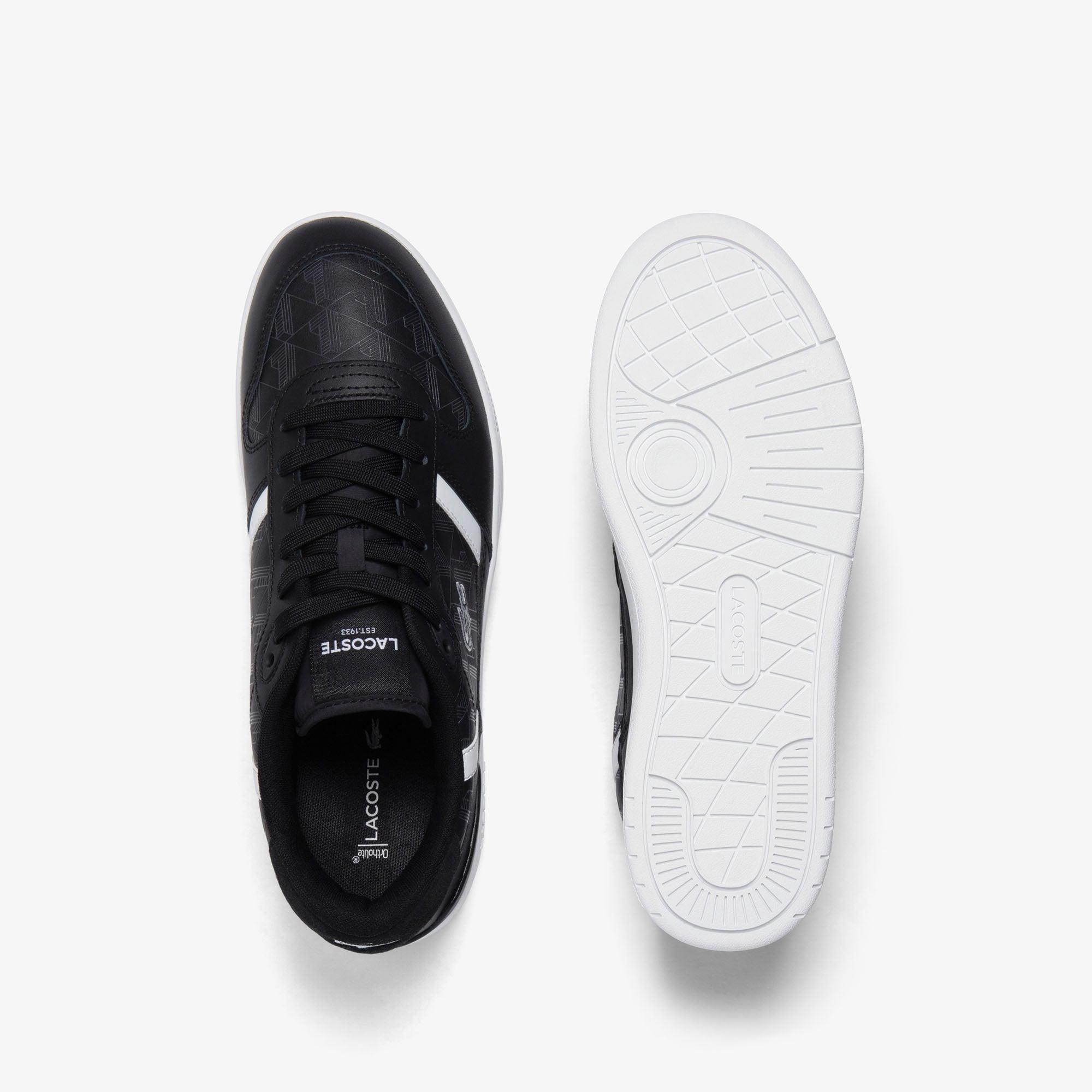 Lacoste Lacoste T-Clip Erkek Monogram Siyah Sneaker | FashFed Siyah - 5. görsel
