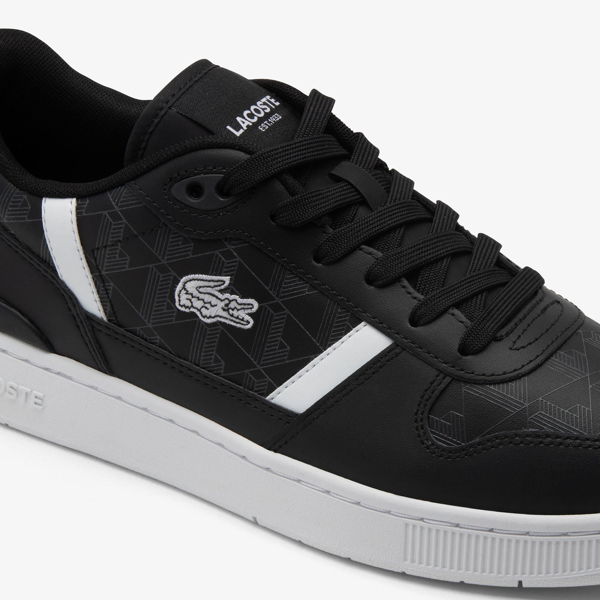 Lacoste Lacoste T-Clip Erkek Monogram Siyah Sneaker | FashFed Siyah - 7. görsel